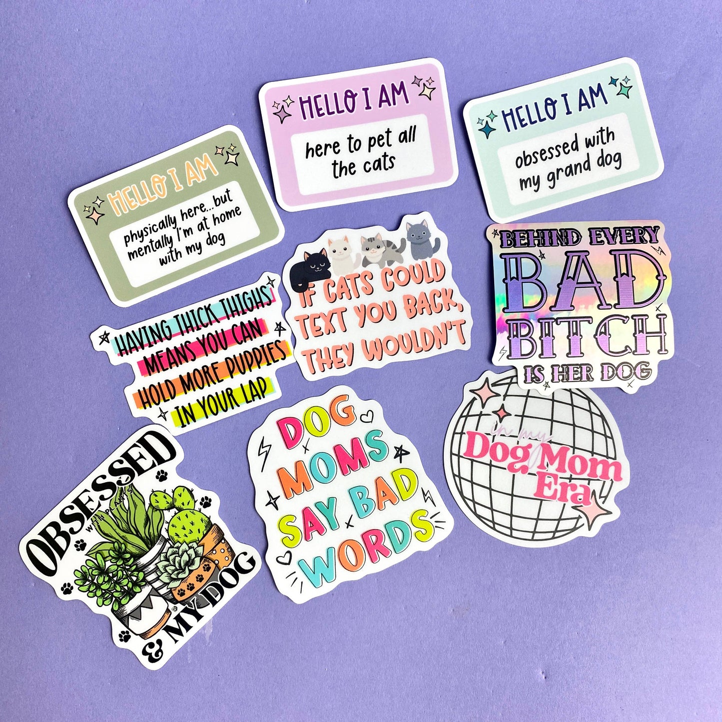 Dog Moms Say Bad Words Die Cut Sticker
