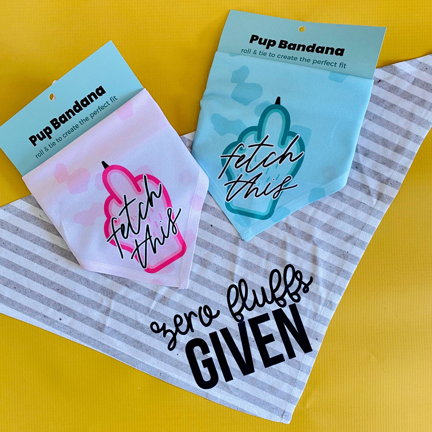 Fetch This (PINK) Dog Bandana